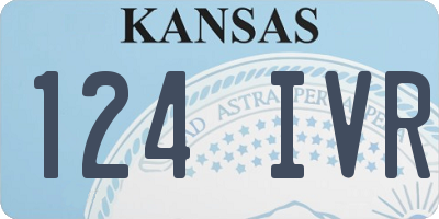 KS license plate 124IVR