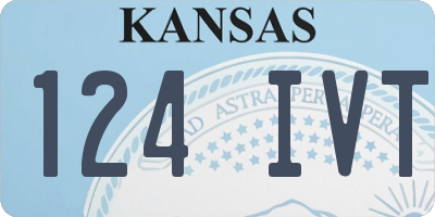 KS license plate 124IVT