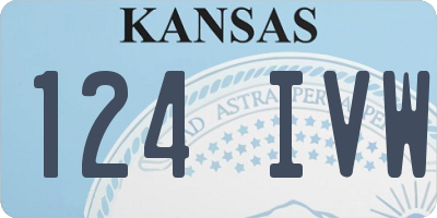KS license plate 124IVW