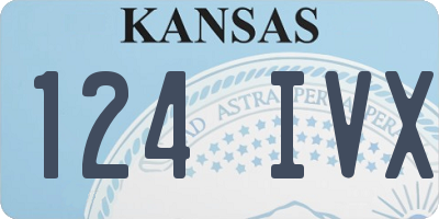 KS license plate 124IVX