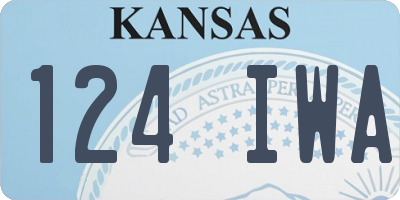 KS license plate 124IWA