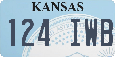 KS license plate 124IWB