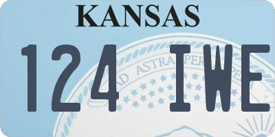 KS license plate 124IWE