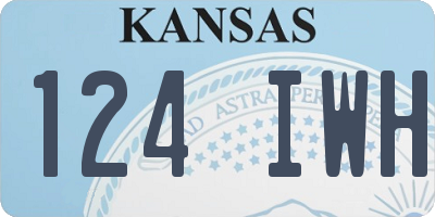 KS license plate 124IWH