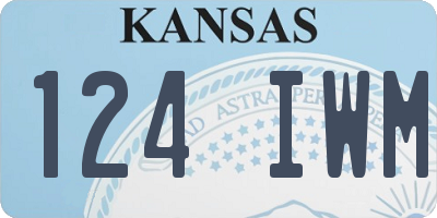 KS license plate 124IWM