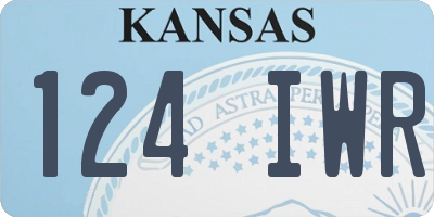 KS license plate 124IWR