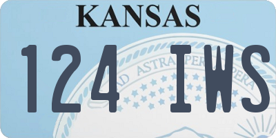 KS license plate 124IWS