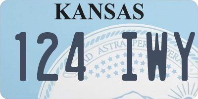 KS license plate 124IWY