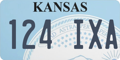 KS license plate 124IXA