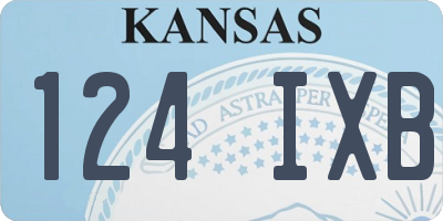 KS license plate 124IXB