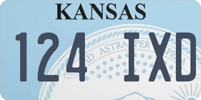 KS license plate 124IXD