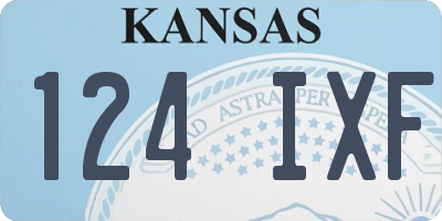 KS license plate 124IXF