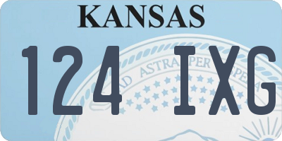 KS license plate 124IXG