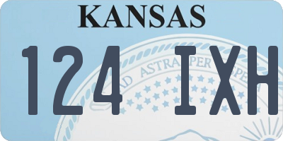 KS license plate 124IXH