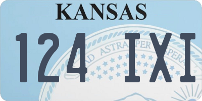 KS license plate 124IXI