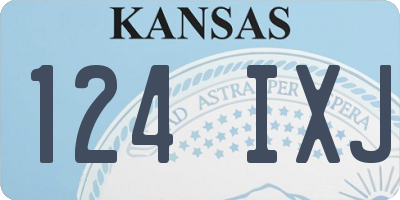 KS license plate 124IXJ