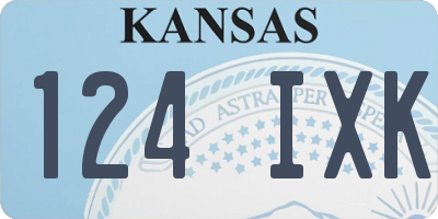 KS license plate 124IXK
