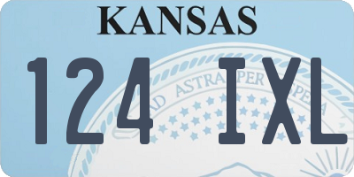 KS license plate 124IXL
