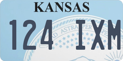 KS license plate 124IXM