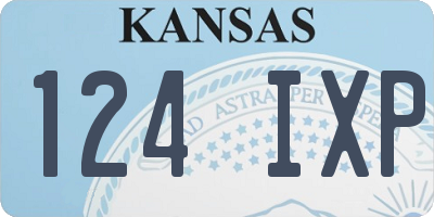 KS license plate 124IXP