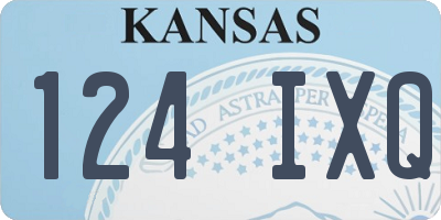KS license plate 124IXQ