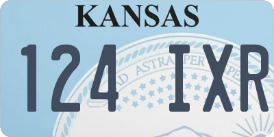 KS license plate 124IXR