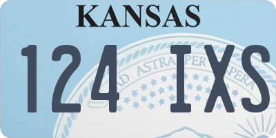 KS license plate 124IXS