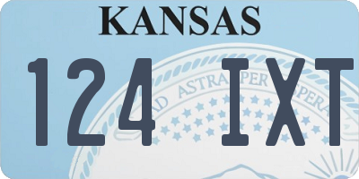 KS license plate 124IXT