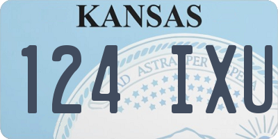 KS license plate 124IXU