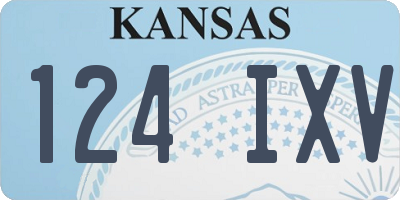 KS license plate 124IXV