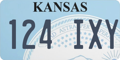 KS license plate 124IXY