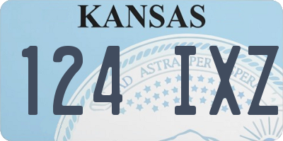 KS license plate 124IXZ