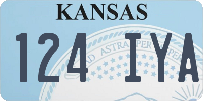 KS license plate 124IYA