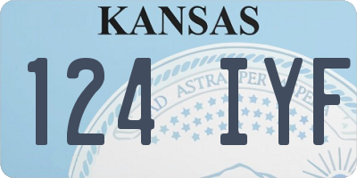 KS license plate 124IYF