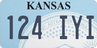 KS license plate 124IYI