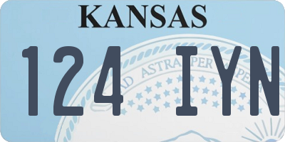 KS license plate 124IYN