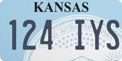 KS license plate 124IYS