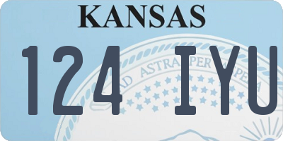 KS license plate 124IYU