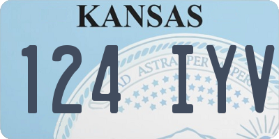KS license plate 124IYV