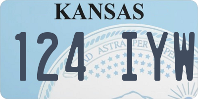 KS license plate 124IYW
