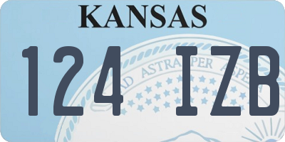 KS license plate 124IZB