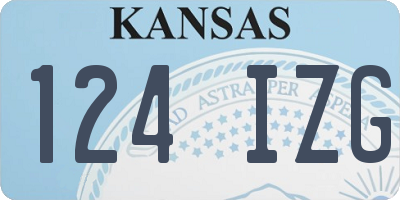 KS license plate 124IZG