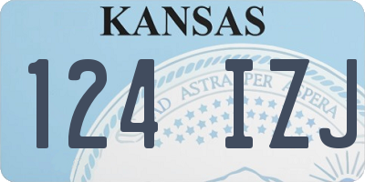 KS license plate 124IZJ