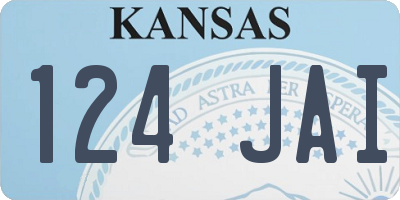 KS license plate 124JAI