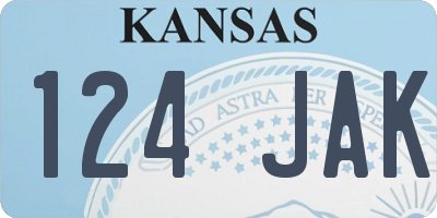 KS license plate 124JAK