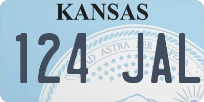 KS license plate 124JAL