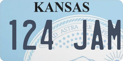 KS license plate 124JAM