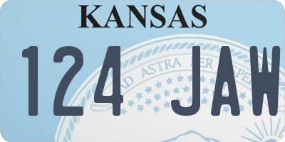 KS license plate 124JAW