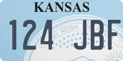 KS license plate 124JBF