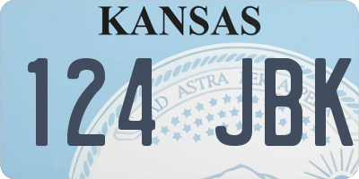 KS license plate 124JBK